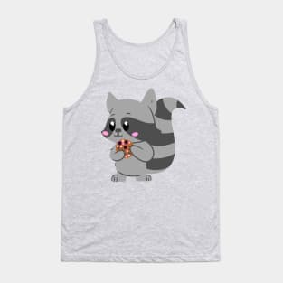 Cute raccoon snacking on a cookie Tank Top